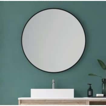 espejo borde metalico