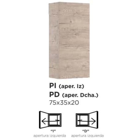 columna baño suspendida