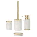 accesorio baño marmol oro