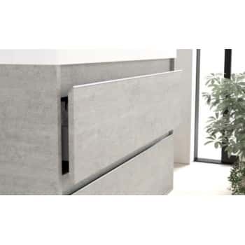 mueble con tirador en inglete