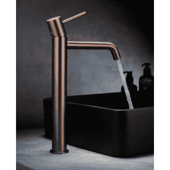 griferia alta oro cepillado