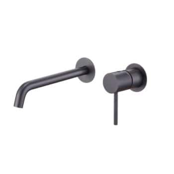 grifo lavabo empotrado gun metal