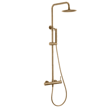 columna ducha oro cepillado