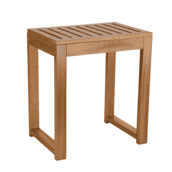 taburete baño madera