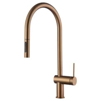 monomando extraible oro rosa