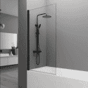 mampara open black 1 bañera