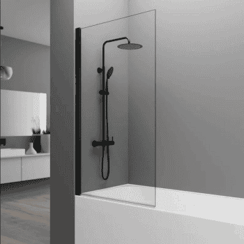 mampara open black 1 bañera