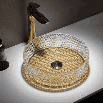 lavabo crystal oro