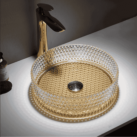lavabo crystal oro