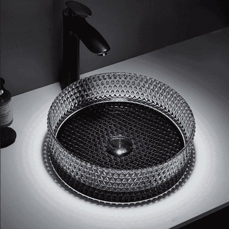 lavabo crystal negro