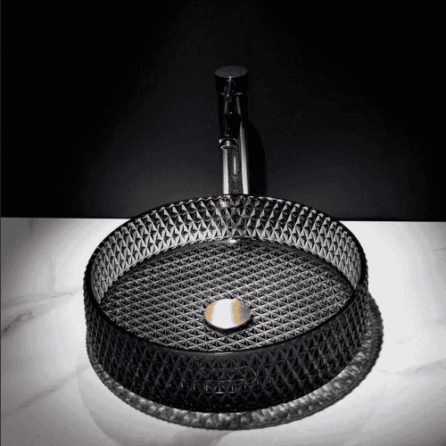 lavabo cristal negro