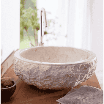 lavabo marmol crema marfil