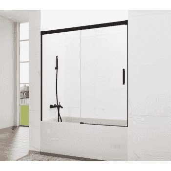 mampara negra bañera