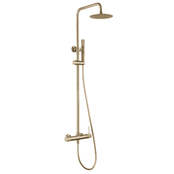 columna ducha monomando line oro cepillado