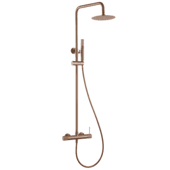 columna ducha line oro rosa cepillado