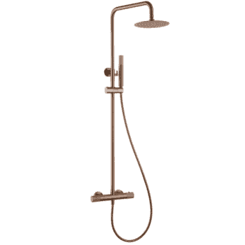 columna ducha termostatica line oro rosa cepillado