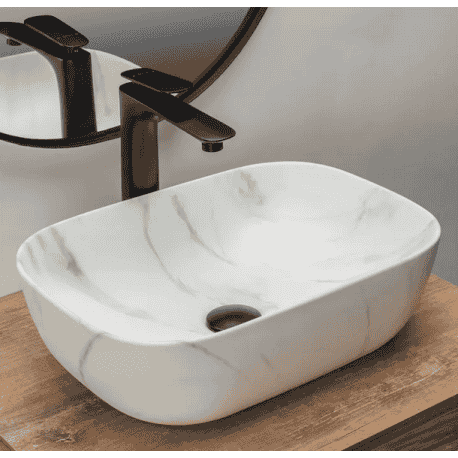 lavabo oval calacatta