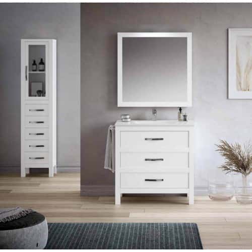 mueble baño rustico 3 cajones