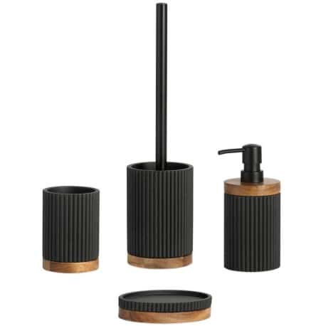 ACCESORIOS BAÑO NEGRO MODERNOS