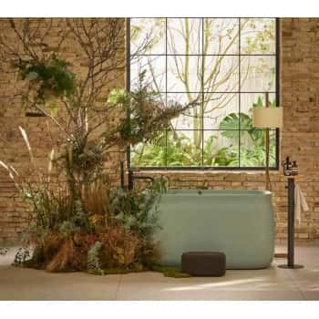 bañera en color verde