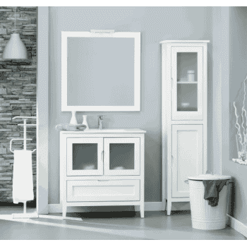 mueble baño blanco