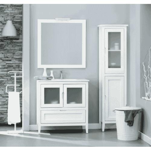 mueble baño blanco