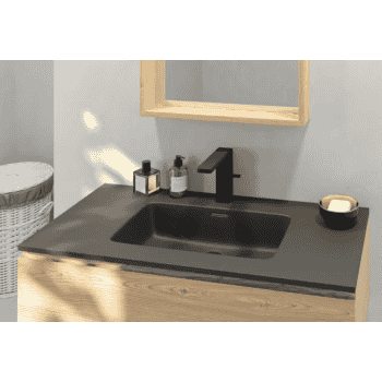 encimera porcelana negro mate