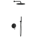 conjunto ducha empotrado negro mate