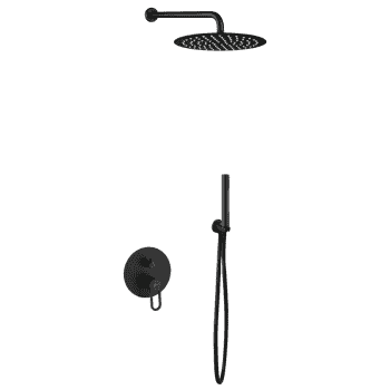conjunto ducha empotrado negro mate