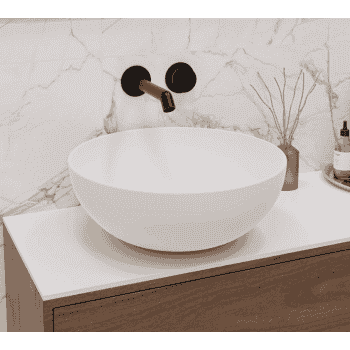 lavabo bol blanco mate