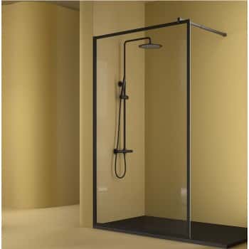 mampara fija Fix marco negro mate