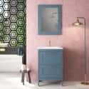 mueble baño azul
