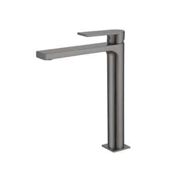 black gun metal monomando alto lavabo