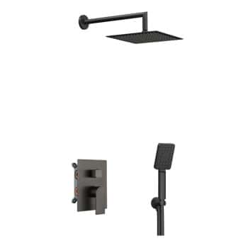 equipo ducha empotrado gun metal aquagrif