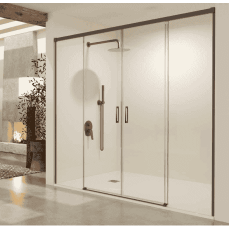 mampara black gun metal