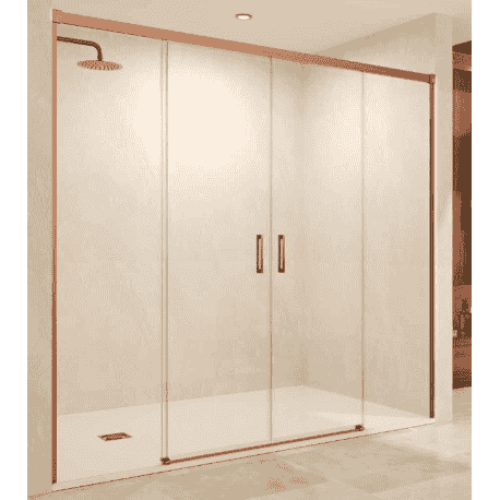 frontal ducha oro rosa cepillado