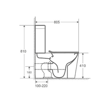 inodoro distancia pared 2 centimetros