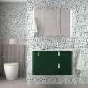 mueble baño moderno verde