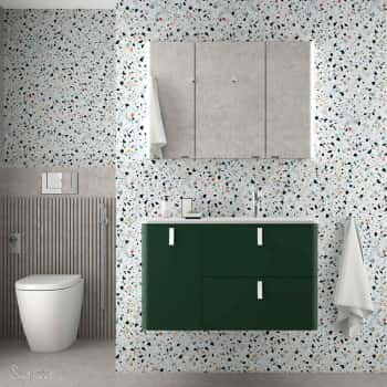 mueble baño moderno verde