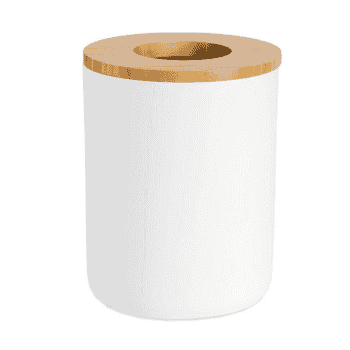 Papelera Blanca Bambu