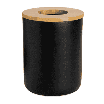 Papelera Negra Bambu