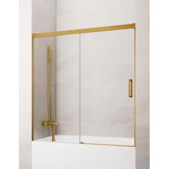 mampara bañera oro cepillado