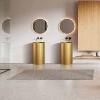 Lavabo Metal Acero Gold