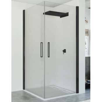 mampara abatible angulo negra