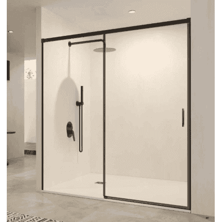 mampara stylo 1f+1c negro mate