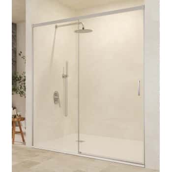 mampara stylo 1f+1c niquel cepillado