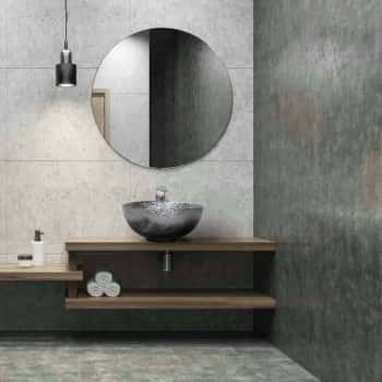 lavabo con reflejos plata