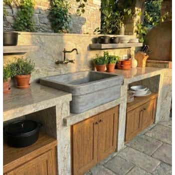 lavabo exterior campo rustico