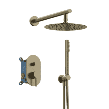 ducha empotrada loop oro cepillado