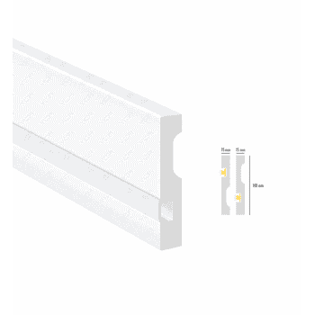 rodapie blanco led